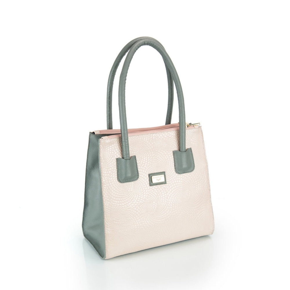 Pink & Gray Designer Handbag